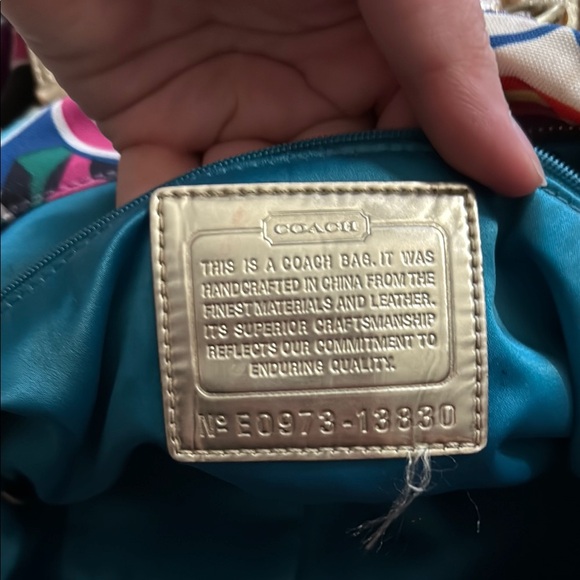 Coach Multicolor Poppy Collection Signature C Pattern Purse - Picture 15 of 15